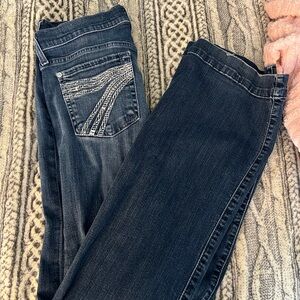 7 For All Mankind Dark Blue Flare Jeans
